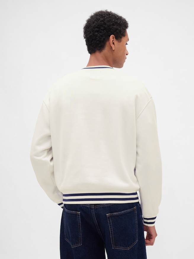 ヴィンテージソフト オーバーサイズ Vネック GAPロゴスウェットシャツ-2