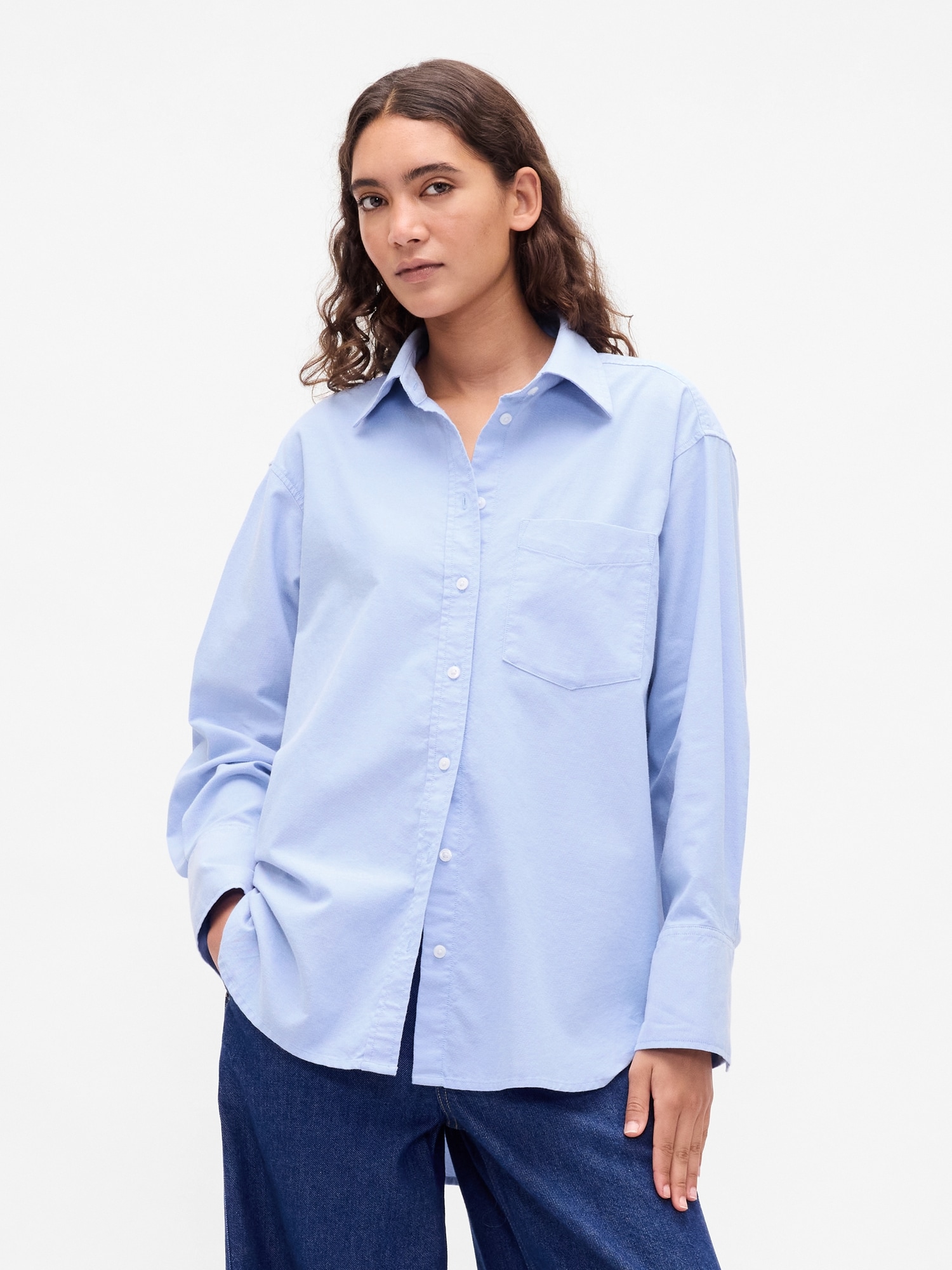 CottonHouseAyayesterdaycross水色長袖ピンタックシャツ Gap公式オンラインストア | オーガニックコットン