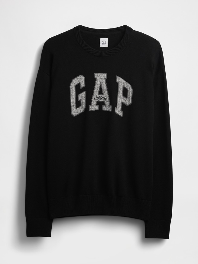 リラックスフィット GAPロゴ インターシャセーター-4