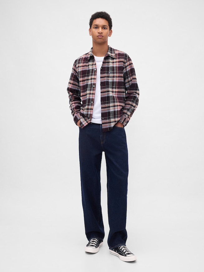 オーガニックコットン フランネルシャツ-1