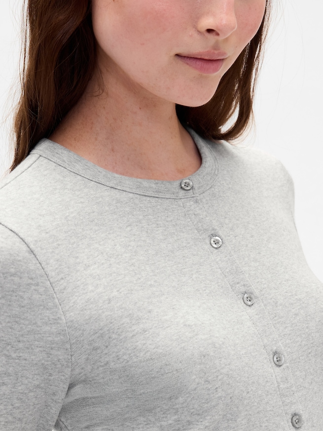 モダン クルーネック カーディガン-3