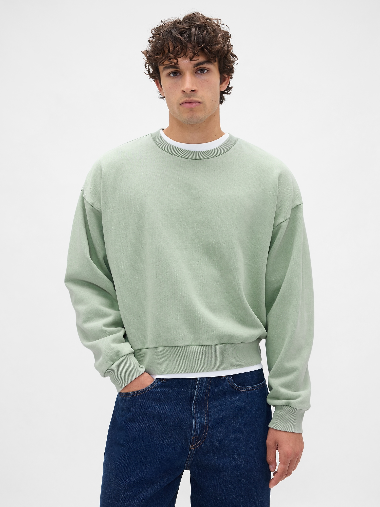   クロップドスウェット Sサイズ LACOSTE｜クロップド丈 オーバーサイズクルーネックスウェット