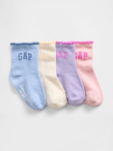 CHAUSSETTES COURTES À LOGO POUR BÉBÉ ET TOUT-PETIT (PAQUET DE 4 PAIRES)