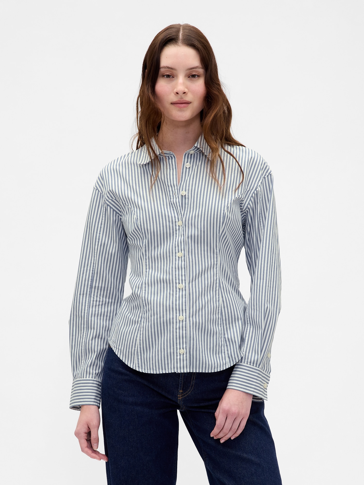 Organic Cotton Poplin Dolman Classic Shirt