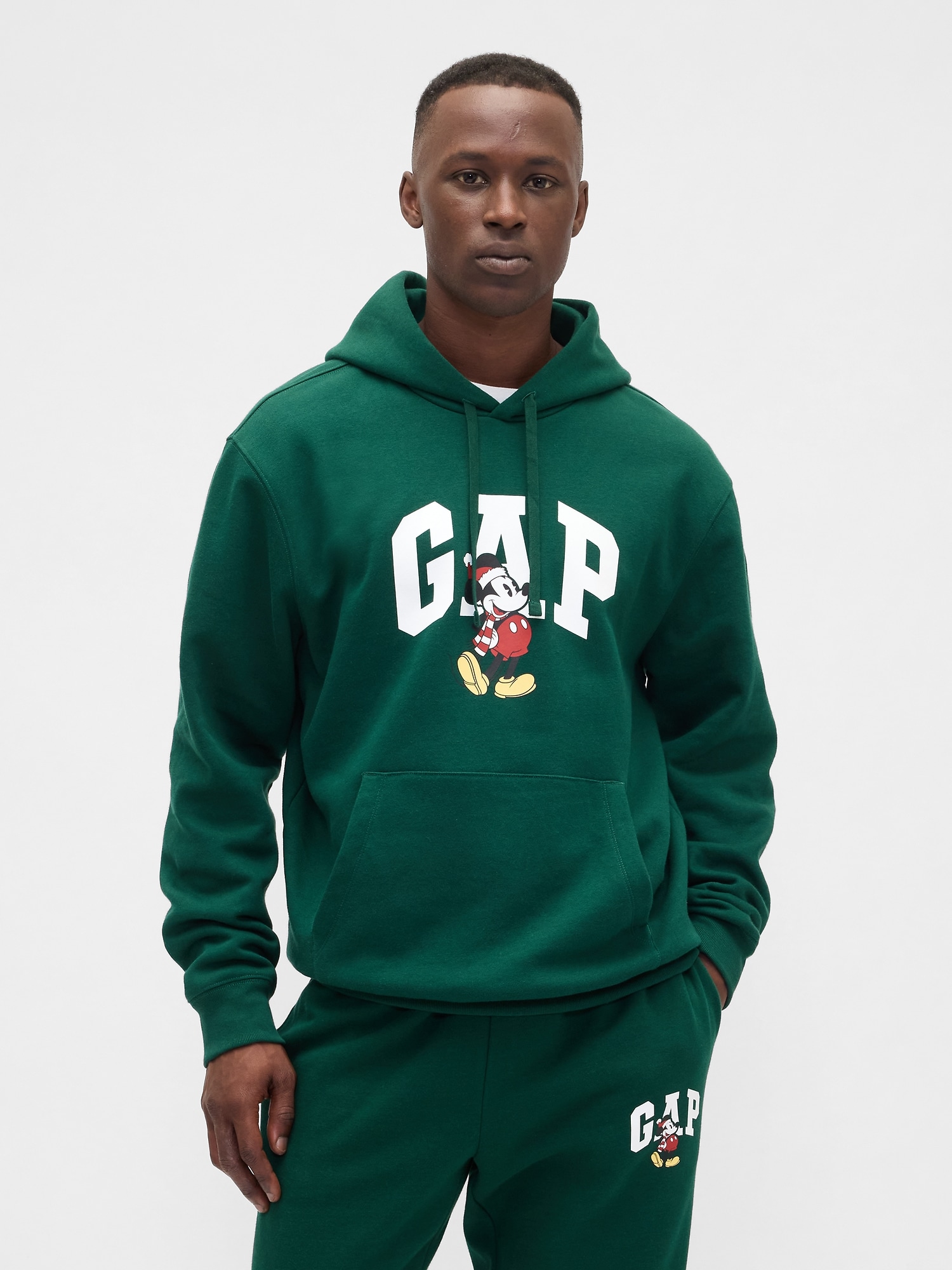 Disney × Mickey Mouse Relaxed Logo Hoodie