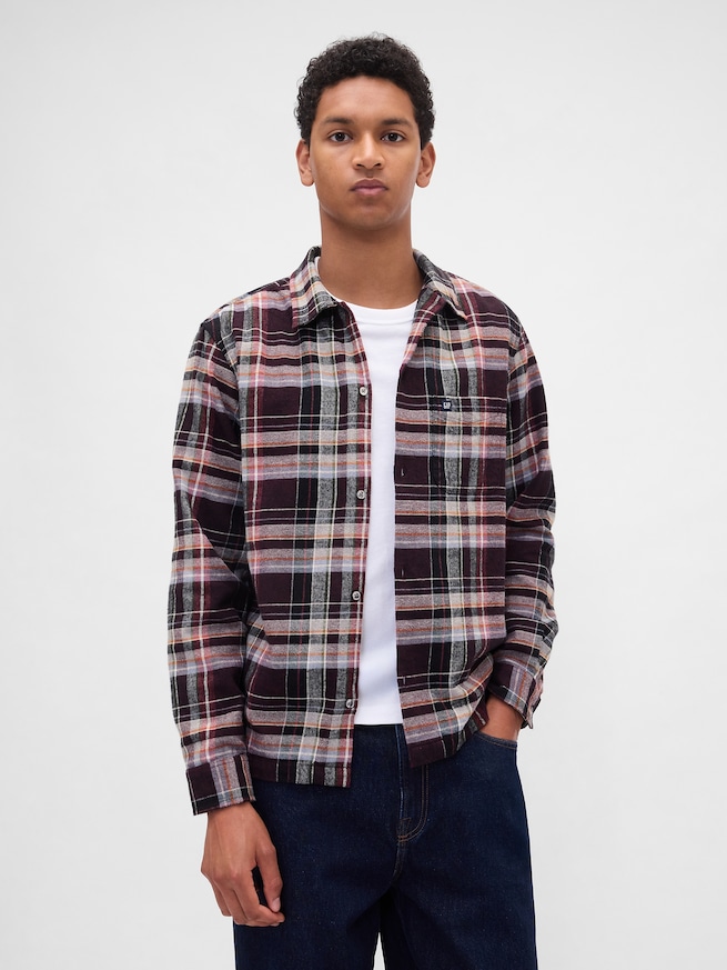 オーガニックコットン フランネルシャツ-0