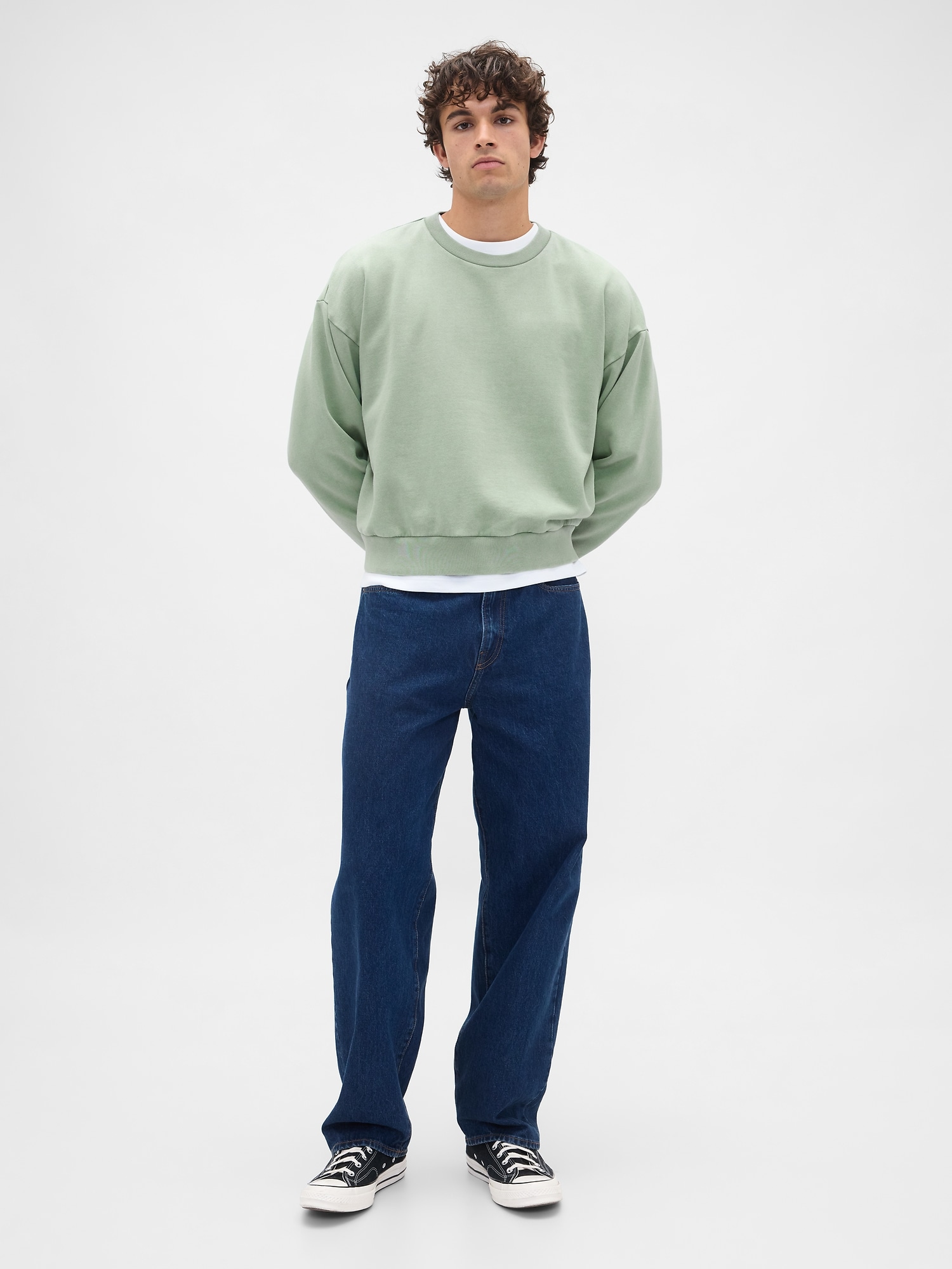 Gap公式オンラインストア | ヘビーウェイト クロップド スウェットシャツ