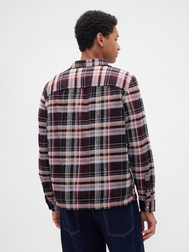 オーガニックコットン フランネルシャツ-2