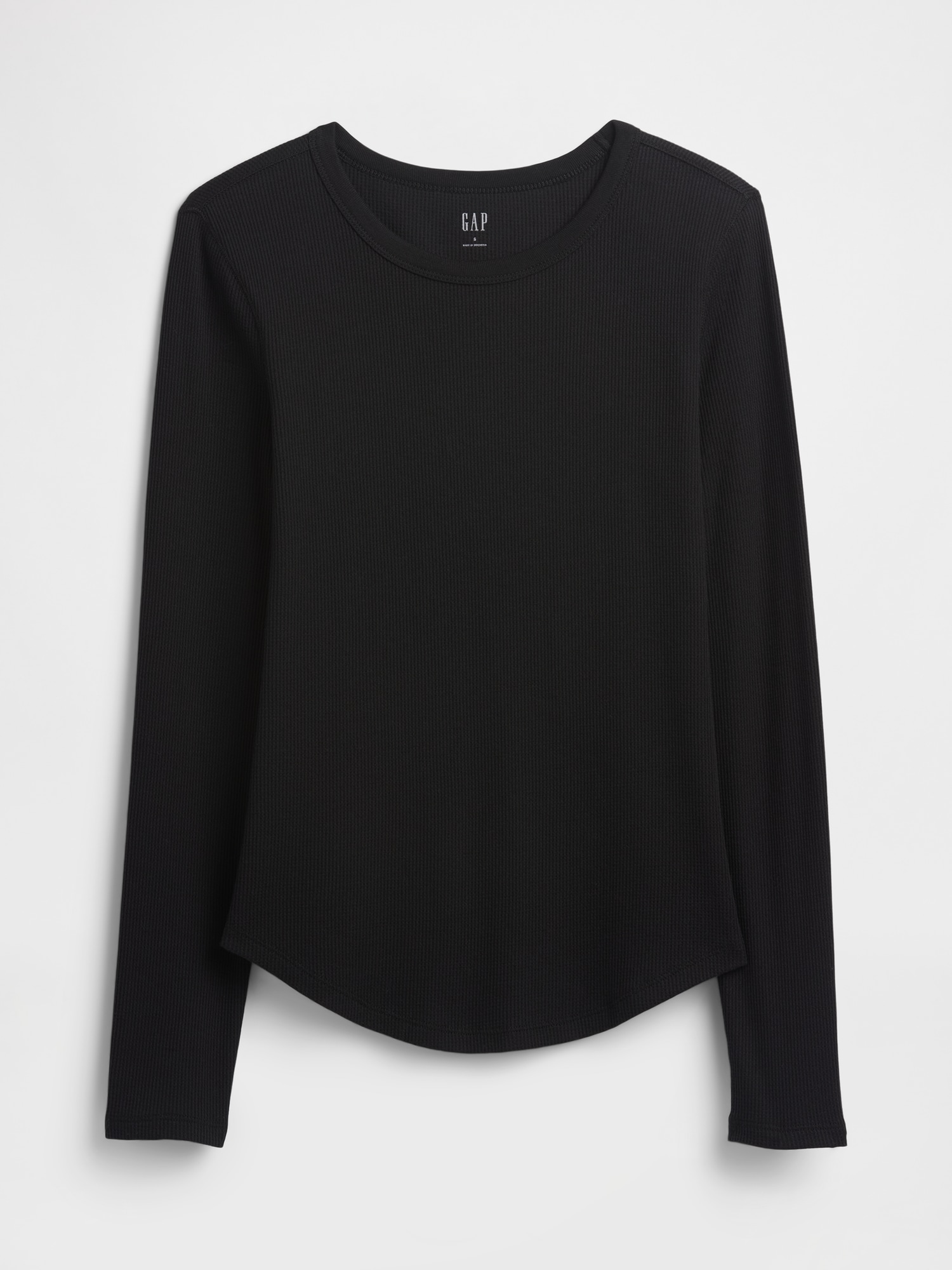 ワッフルニット クルーネックTシャツ-3