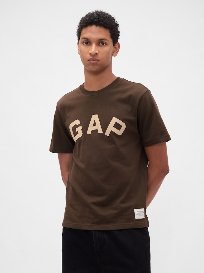 ヘビーウェイト GAPロゴ クロップドTシャツ-0