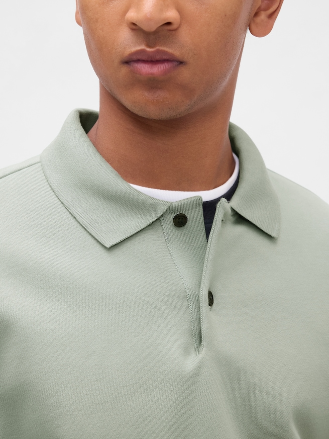 ヘビーウェイト オーバーサイズ ポロスウェットシャツ-3