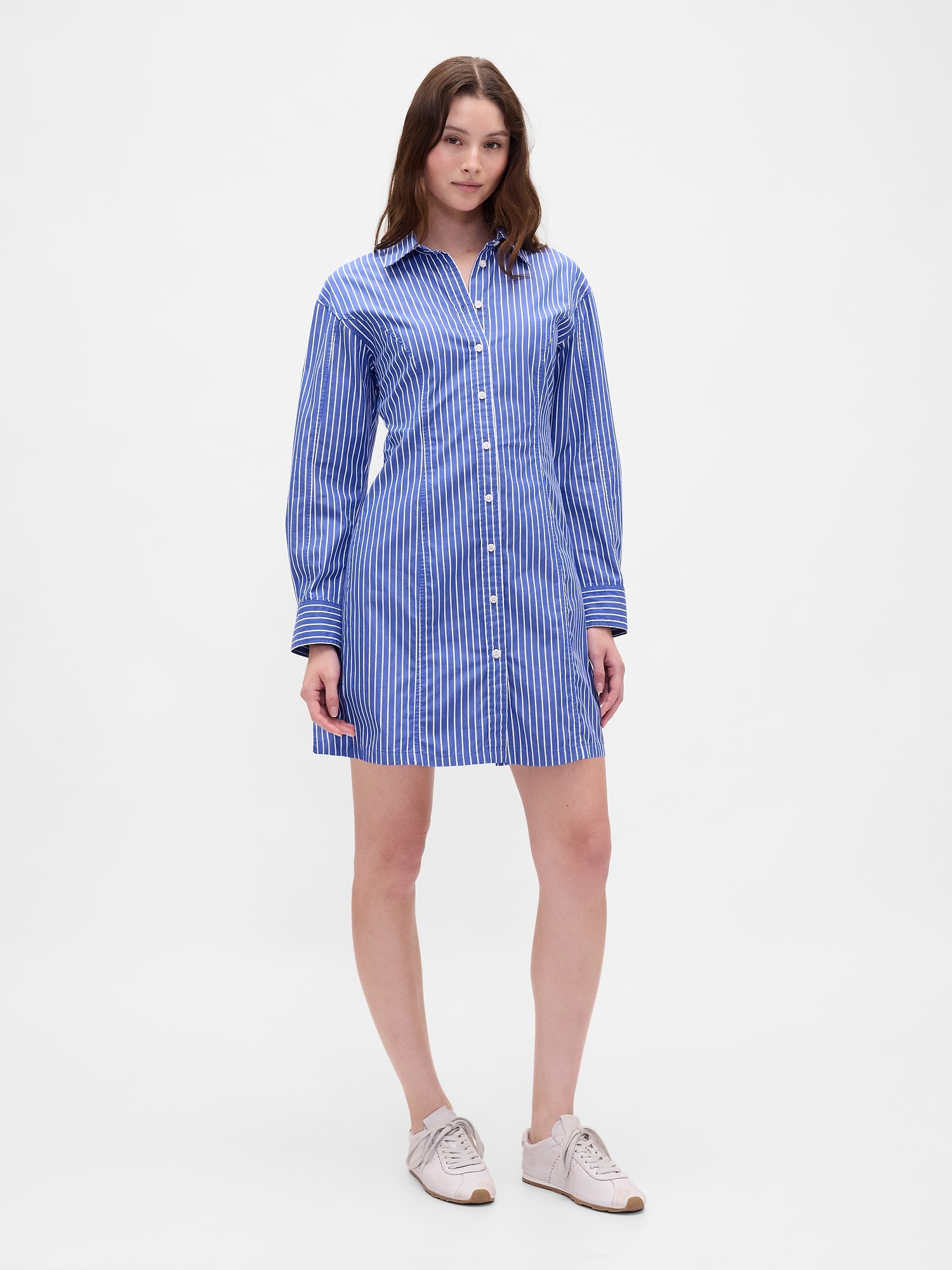 Organic Cotton Poplin Mini Shirtdress