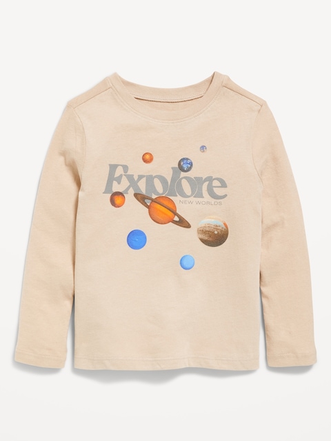 Long-Sleeve Unisex Graphic T-Shirt for Toddler