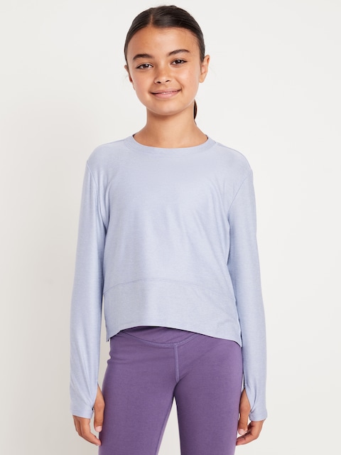 CloudMotion Long-Sleeve Performance T-Shirt for Girls