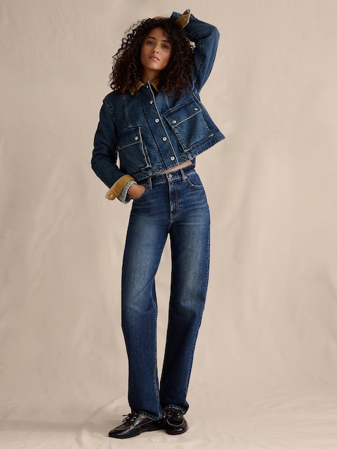 JEAN DROIT À TAILLE HAUTE DES ANNÉES 90
