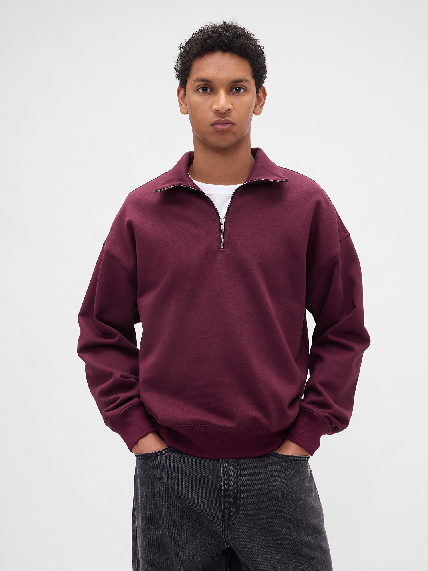 Gap ヘビーウェイト オーバーサイズ 1/4ジップアップ プルオーバー Gap ヘビーウェイト オーバーサイズ 1/4ジップアップ プルオーバー
