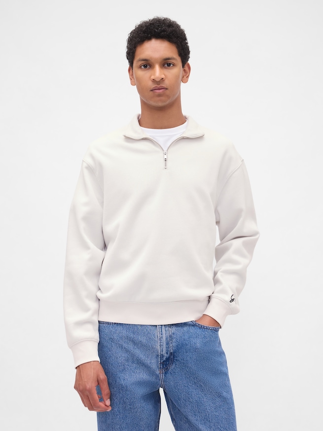 ヴィンテージソフト オーバーサイズ ハーフジップ プルオーバー-0