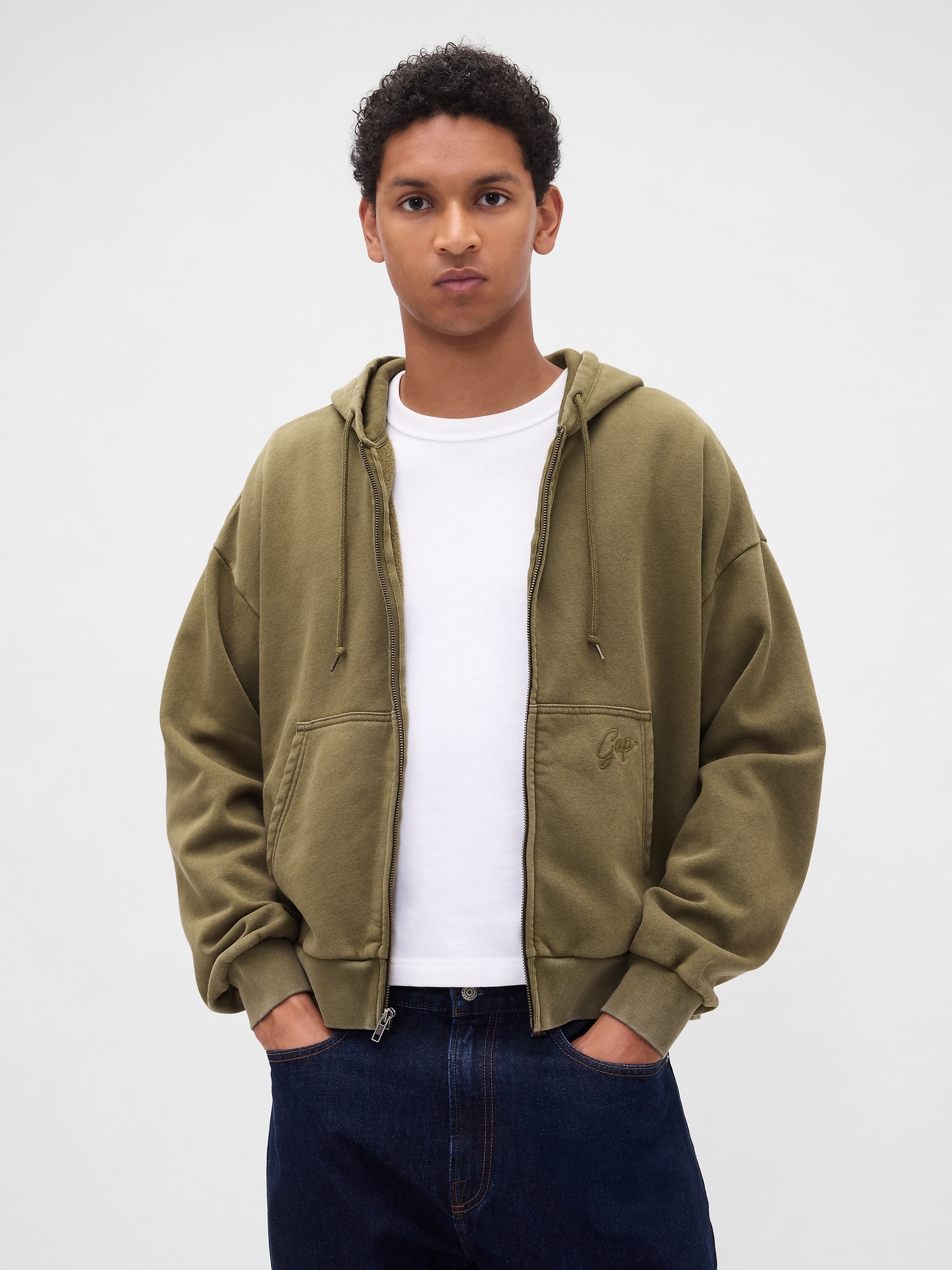 Gap ヴィンテージソフト オーバーサイズ クロップド ジップアップパーカー Gap ヴィンテージソフト オーバーサイズ クロップド ジップアップパーカー