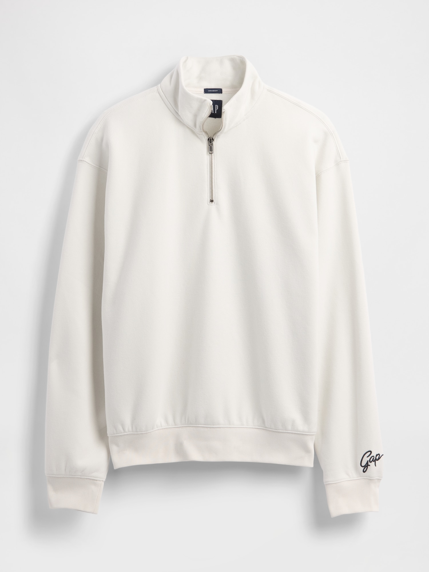 PGG ハーフジップ ホワイトシャツ Gap公式オンラインストア | ヴィンテージソフト オーバーサイズ ハーフ
