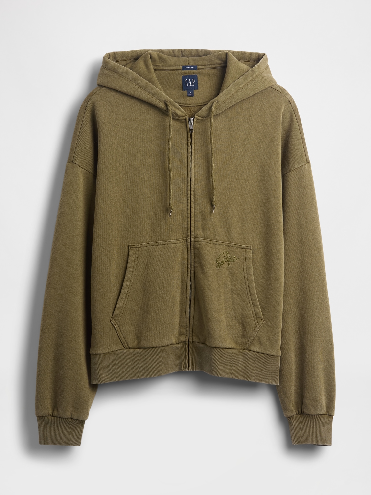 Gap公式オンラインストア | VintageSoft Oversized Crop Zip Hoodie