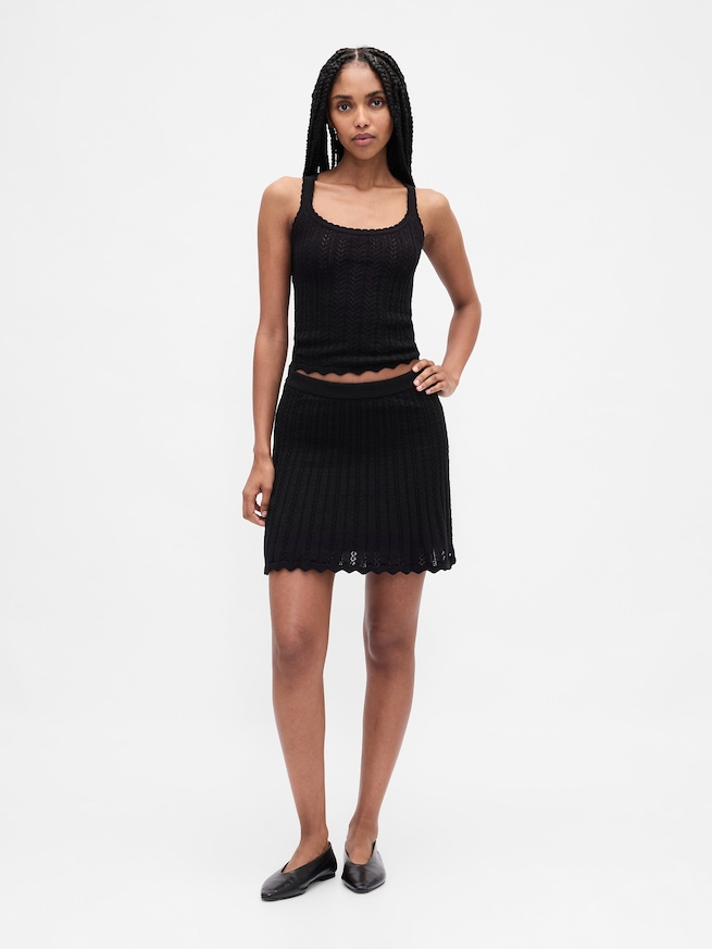 コットン100% ポインテールタンクトップ-1