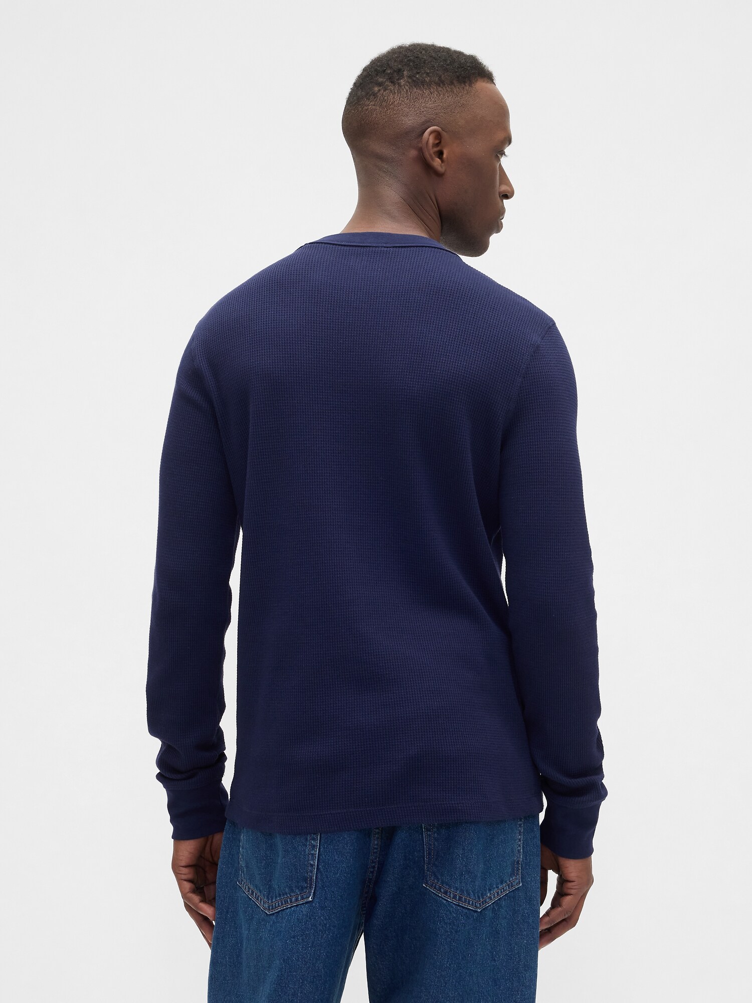 ワッフルニット クルーネックTシャツ-1