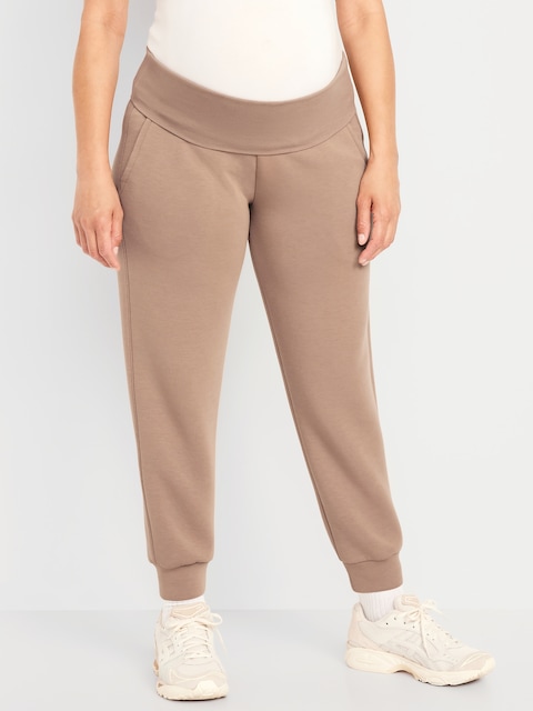 PANTALON DE JOGGING EN MOLLETON RAFFINÉ À TAILLE RABATTABLE DE MATERNITÉ
