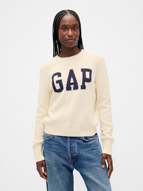 GAPロゴ インターシャセーター