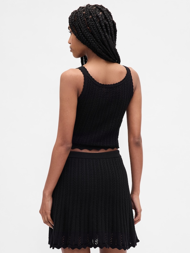 コットン100% ポインテールタンクトップ-2