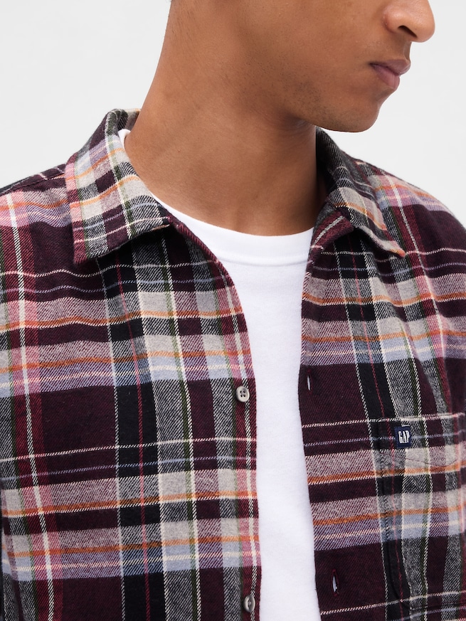 オーガニックコットン フランネルシャツ-3