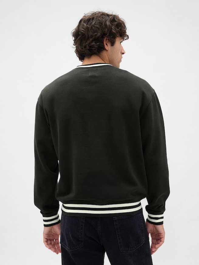 ヴィンテージソフト オーバーサイズ Vネック GAPロゴスウェットシャツ-2