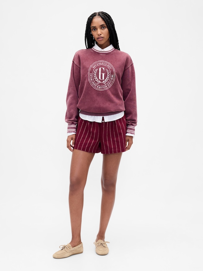 GAPロゴ フランネル ボクサーショートパンツ-4