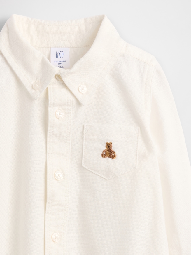 オックスフォード ボディスーツ (ベビー)-3