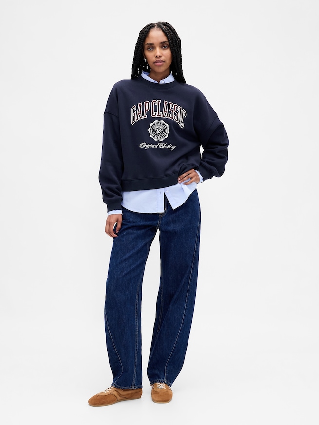 ヴィンテージソフト GAPロゴ ウェッジ スウェットシャツ-1