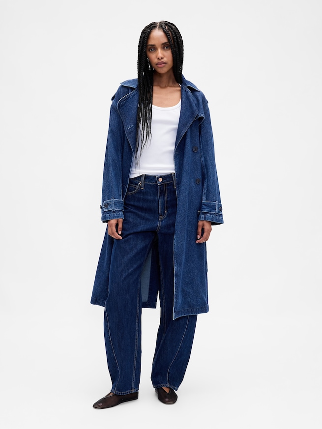 モダン コンパクト リブ スクープネック クロップドTシャツ-1