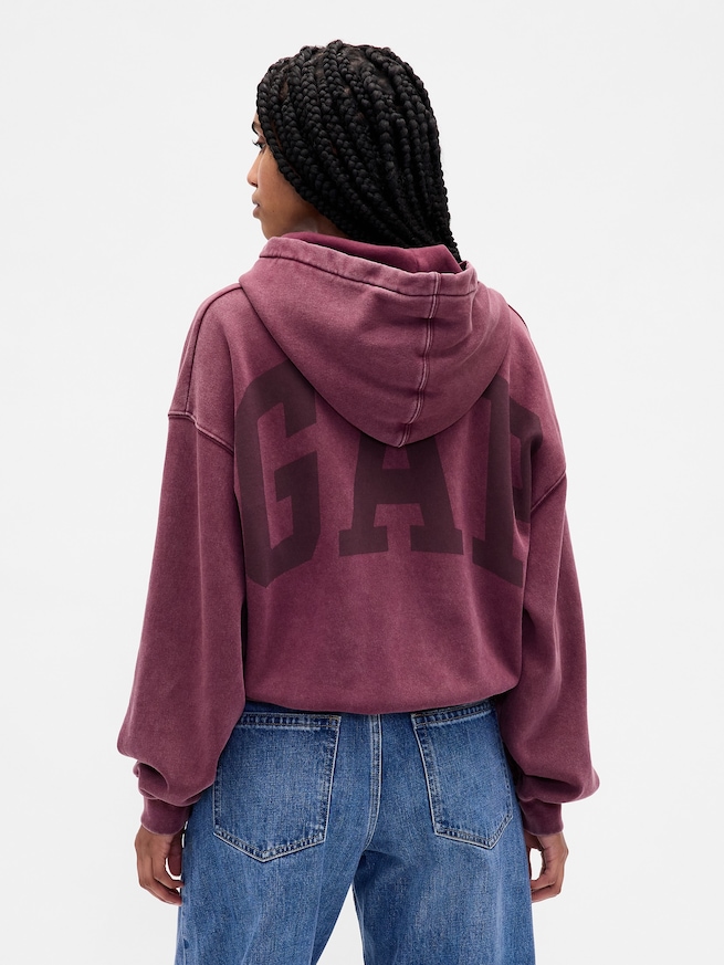 ヴィンテージソフト GAPアーチロゴ クロップドパーカー-2