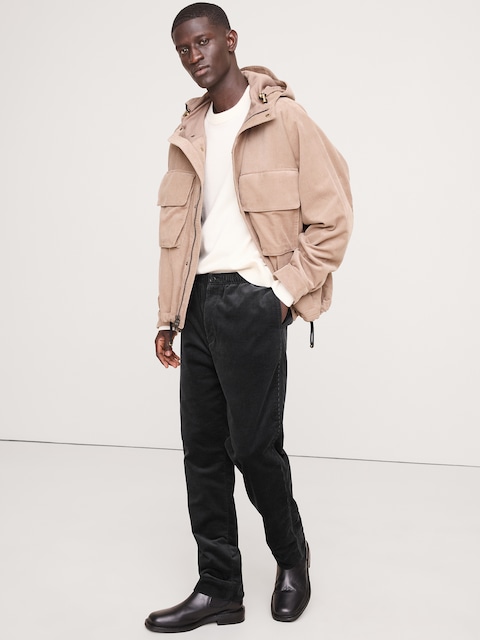 PANTALON À TAILLE EXTENSIBLE EN VELOURS CÔTELÉ