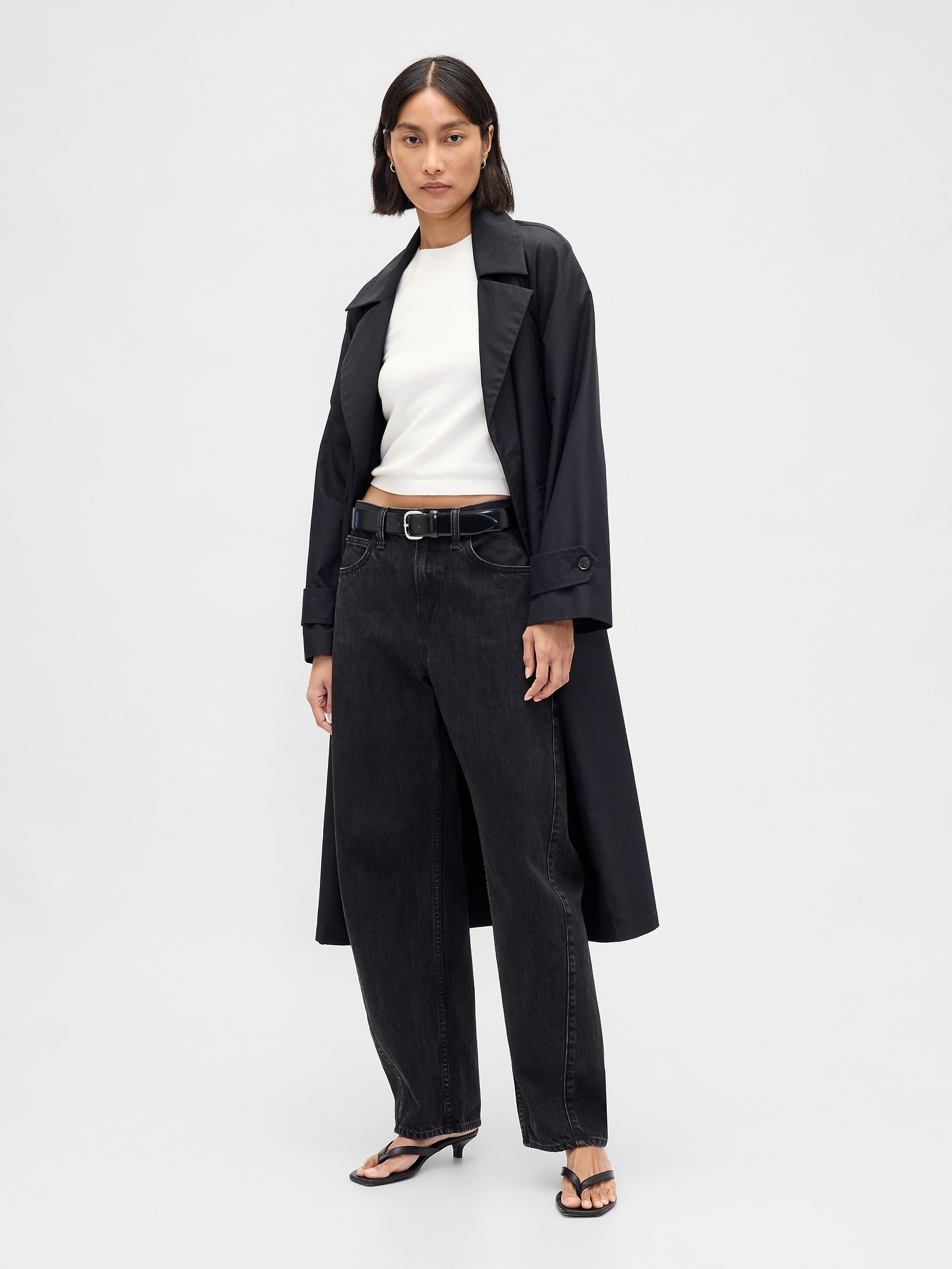 CashSoft カシミヤタッチ ストレッチ チビTシャツ-1