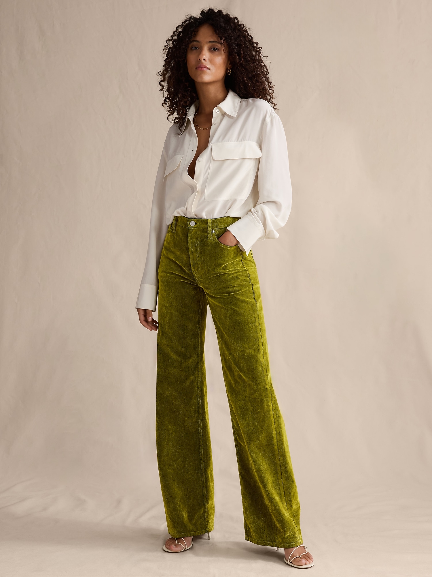 LE CÉLÈBRE JEAN FLOQUÉ CLASSIQUE À JAMBE LARGE