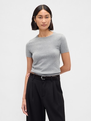 CashSoft カシミヤタッチ ストレッチ チビTシャツ