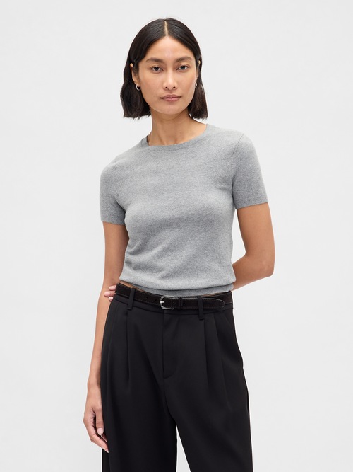 CashSoft カシミヤタッチ ストレッチ チビTシャツ