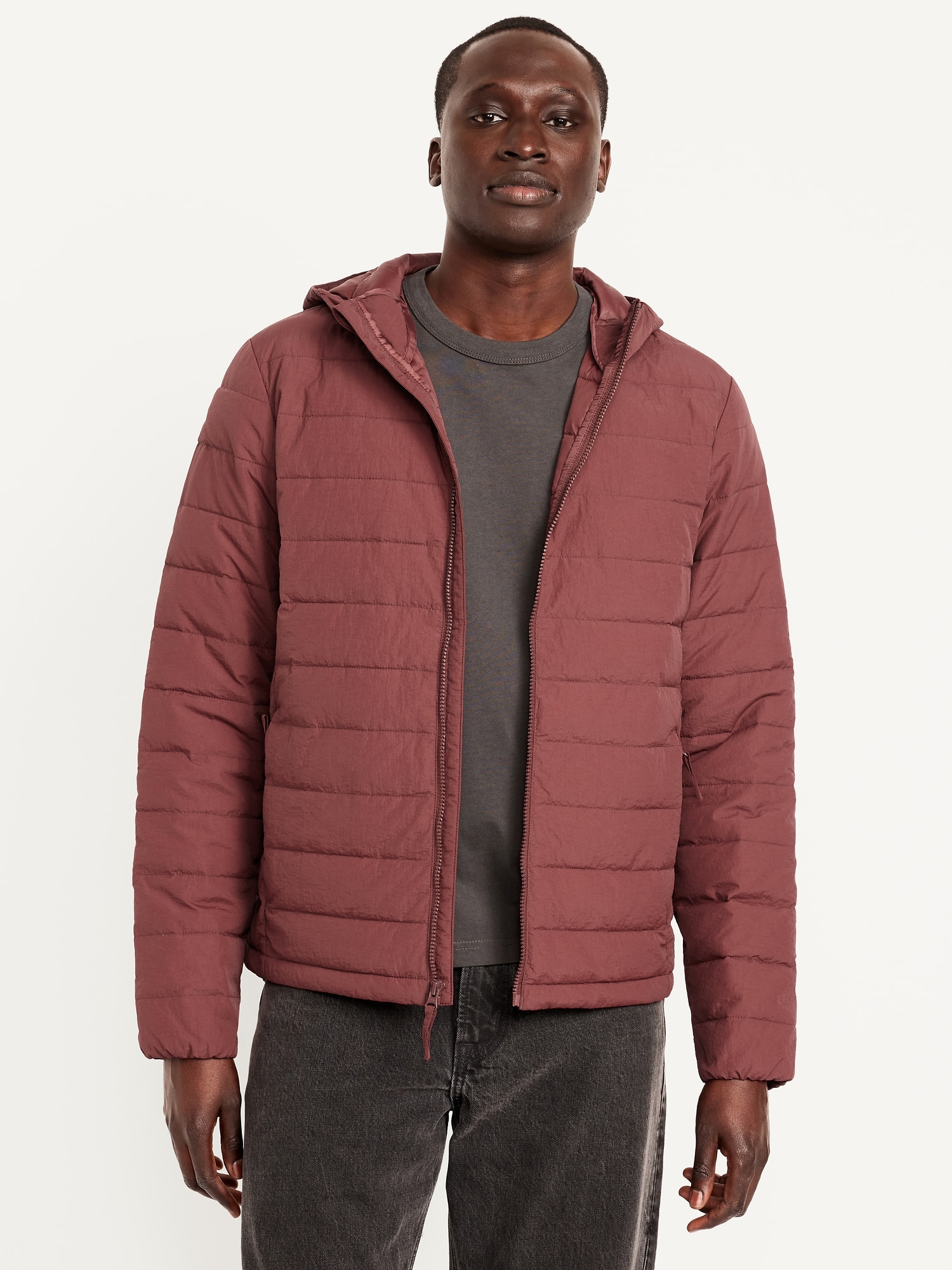 VESTE REMBOURRÉE HYDRORÉSISTANTE À SILLONS ÉTROITS EN NYLON