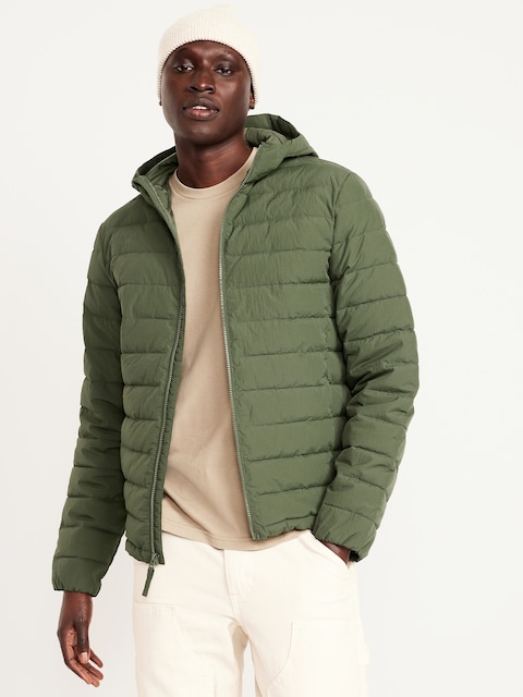 VESTE REMBOURRÉE HYDRORÉSISTANTE À SILLONS ÉTROITS EN NYLON