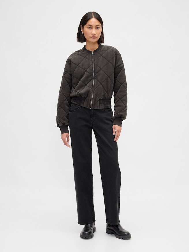 ヴィンテージソフト キルティング ボンバージャケット-1