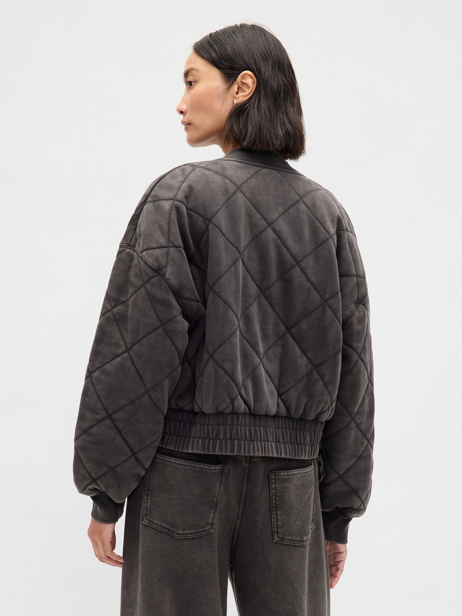 77circa キルティング ボンバー ジャケット DKNY キルティング ボンバージャケット | ブラック | FARFETCH JP