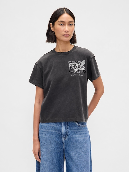 リラックスフィット NYC グラフィックTシャツ