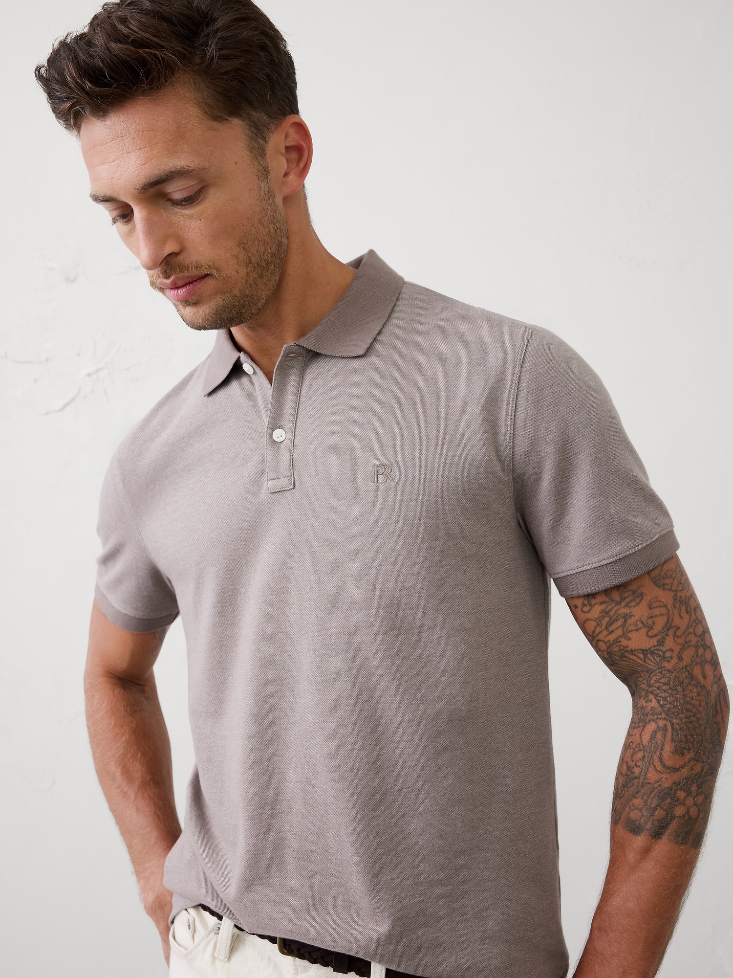 Standard-Fit Pique Polo