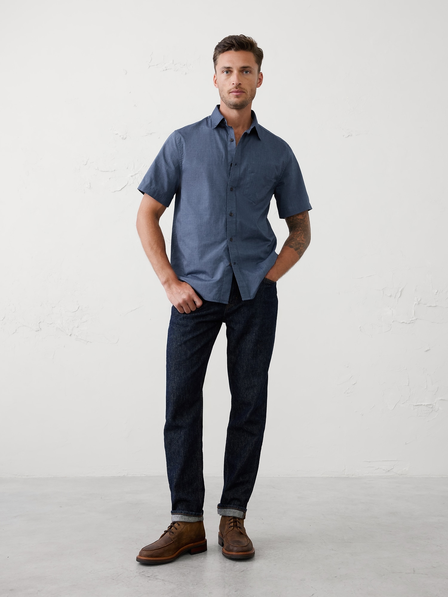 Slim-Fit Softwash Cotton Shirt