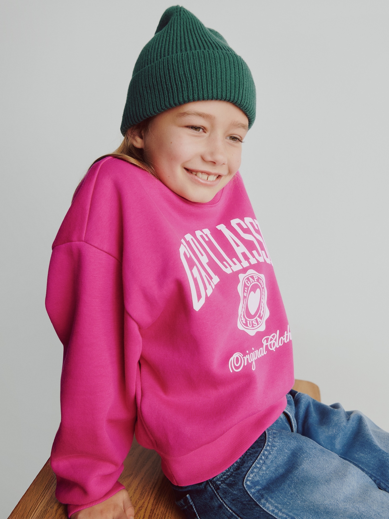 Gap ヴィンテージソフト ドルマン スウェットシャツ (キッズ) Gap ヴィンテージソフト ドルマン スウェットシャツ (キッズ)