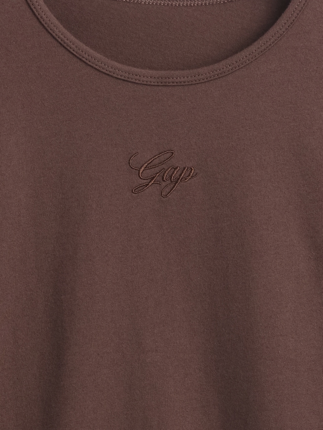 コットンジャージー クロップド GAPロゴTシャツ-3